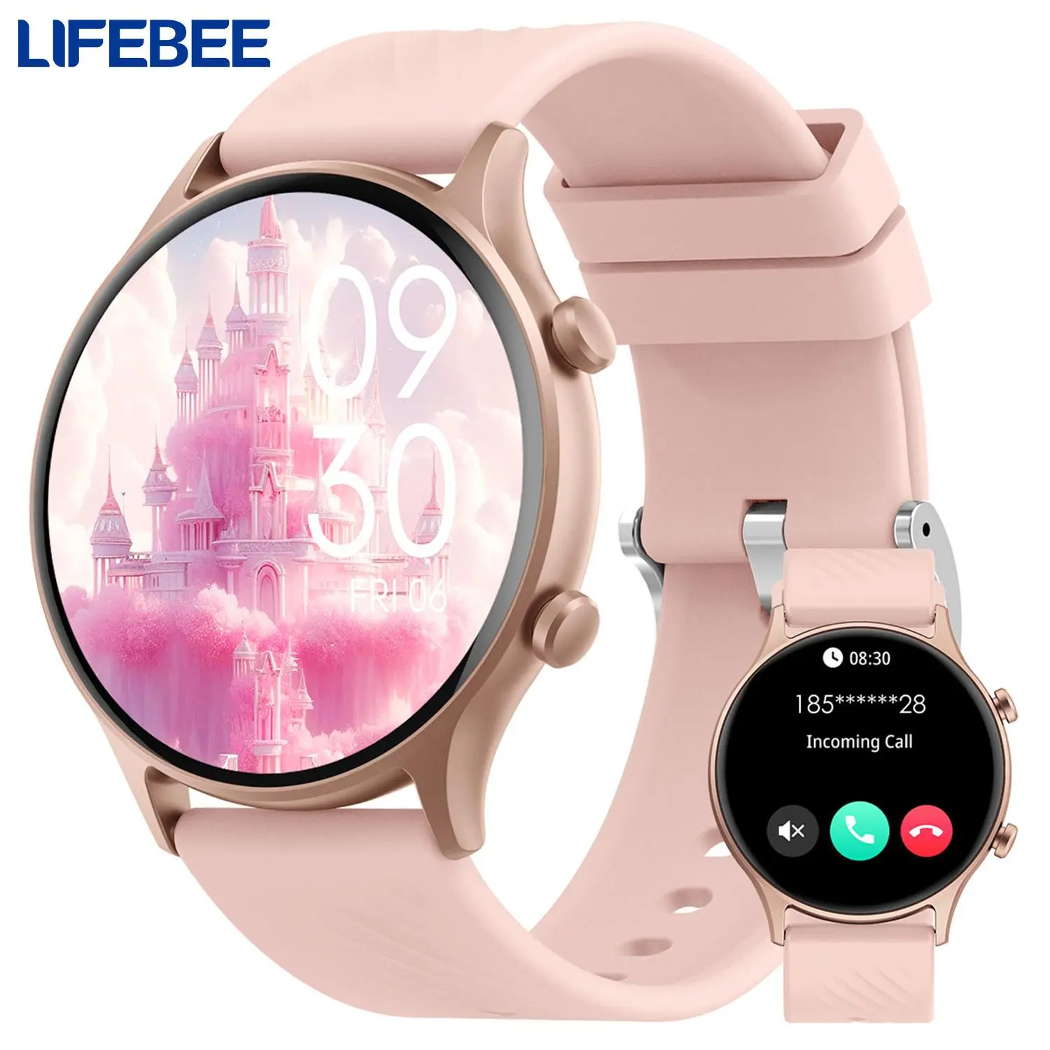 LIFEBEE Multifunctional Smart Watch for Women Men, (Answer/Make Calls) Fashionable Digital Health Smartwatch Fitness Smart Watches IP67 Waterproof Activity Sports Tracker for Women Men Wristwatch, Wearable Smartwatch
