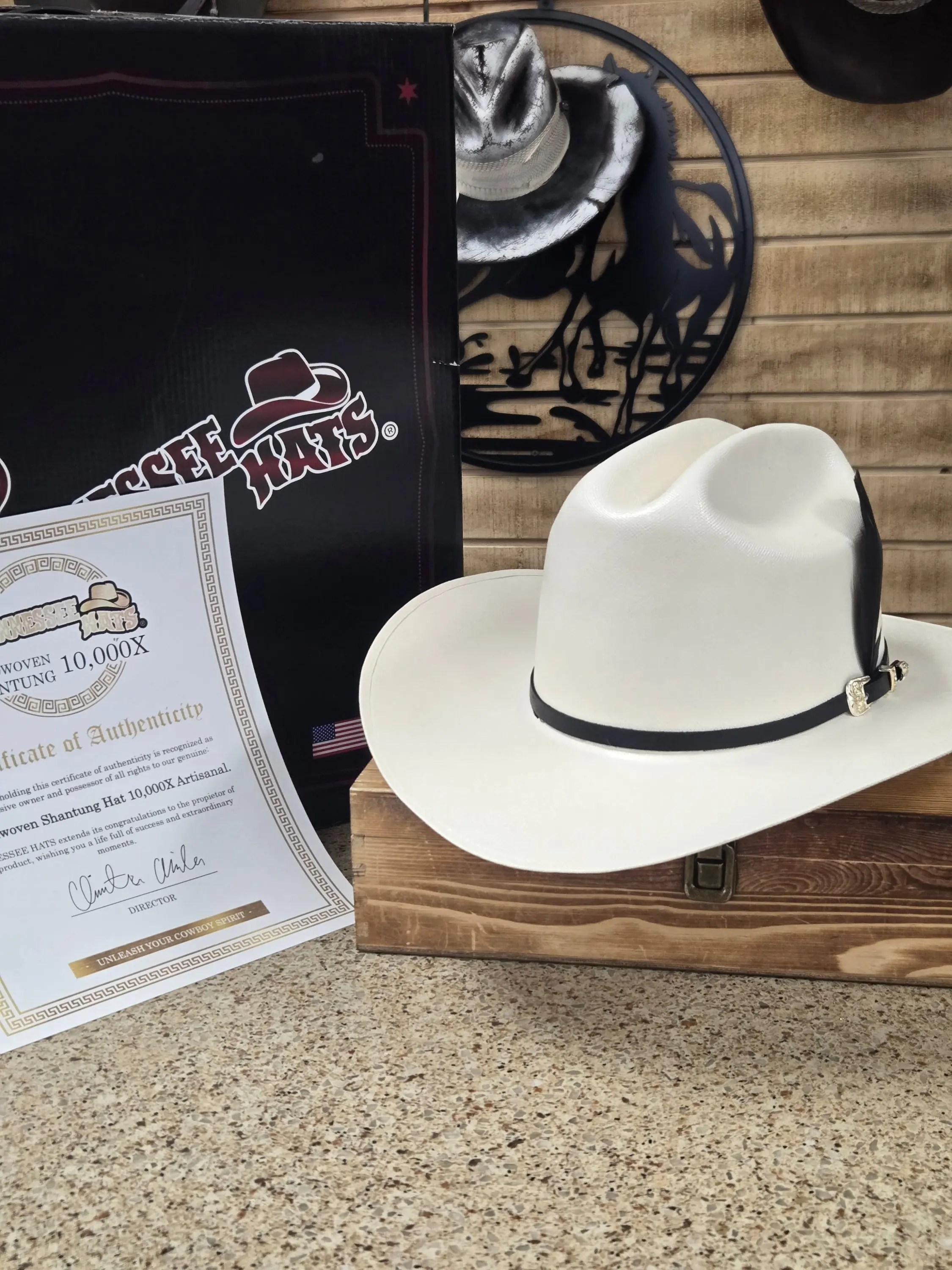 Tennessee Hats 10,000X Fantasma Shantung Sombrero - Ivory