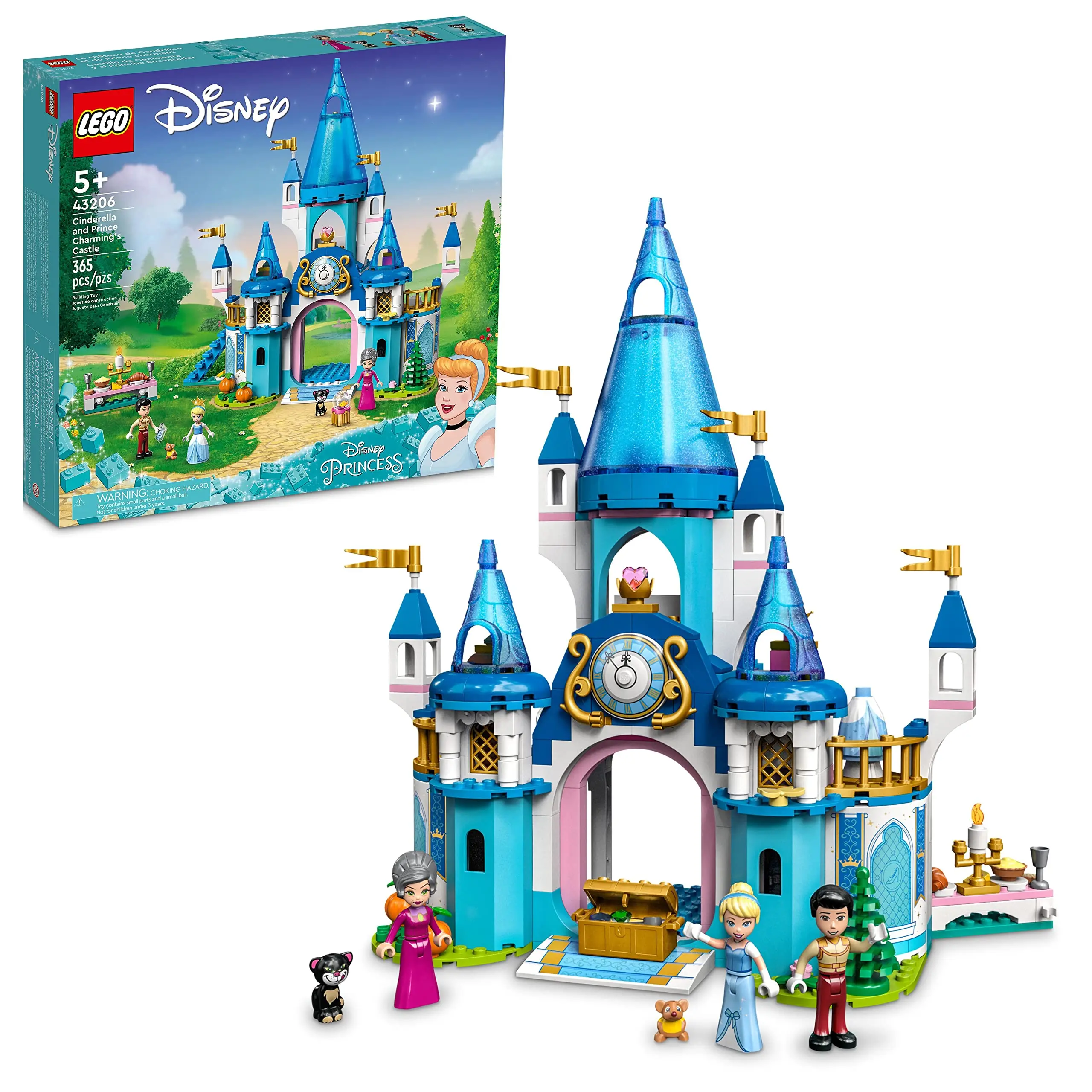LEGO Disney Cinderella and Prince Charming's Castle 43206