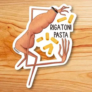 Marcus VRchat Life Is Just Rigatoni Pasta Noodles Worm Fanart Stickers