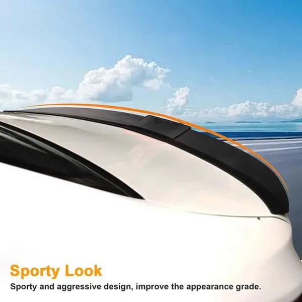 Trunk Spoiler Lip Roof Tail Wing Adjustable For Car Sedan Universal Glossy Black