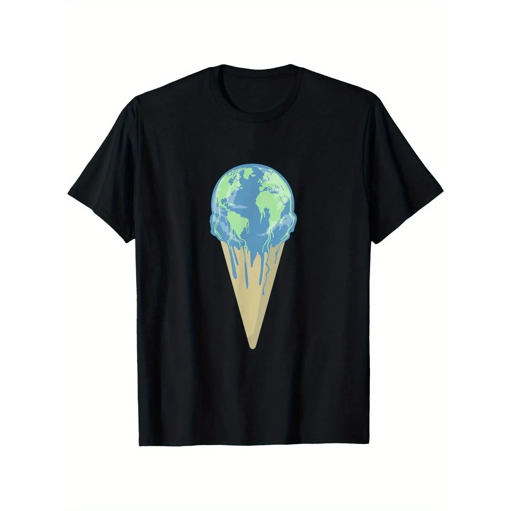 Global Warming Climate Change T-Shirt - 100% Pure Cotton Tee for Men, Women, Dads, Moms, and Friends - Black, 180g Fabric Weight Graphic Tee - Streetwear, Top, Print, Casual, Menswear, Tropical, Crewneck, Knit, Stretch, Tshirt