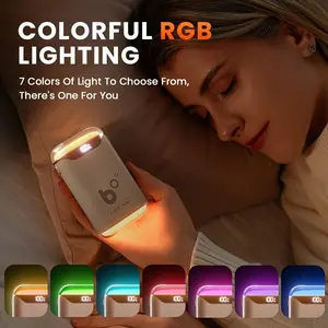 Rechargeable RGB Hand Warmer, USB Charging, Digital Display, Portable Pocket Heater, Winter Warmth, Perfect Gift for Valentine's Day