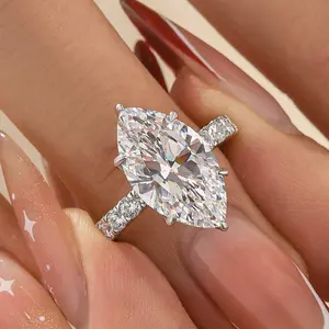 Maxine CZ 4.5ct Marquise Cut Engagement Ring,5A Cubic Zirconia Women's Ring Jewelry,Promise Ring for Daily,Travel,Proposal,Wedding,Birthday,Anniversary