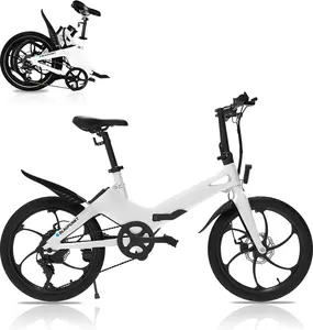 BLAUPUNKT Folding Electric Bike for Adults, 43 Mile Range, 350W Lightweight UL Certified eBike, 20 Inch Tire, Pedal and Throttle Assist, Foldable Step-Through Frame