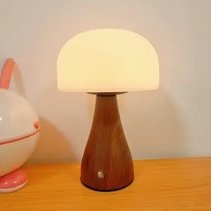 Mushroom USB Rechargeable Night Light, LED Atmosphere Lamp, Aesthetic Table Lamp, Led Table Lamp for Room Decor, Party, Restaurant, Halloween, Christmas Gift, Batch Ml1025