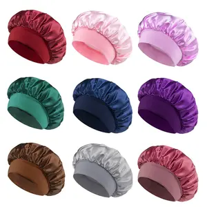 Silk Bonnet for Sleeping Double Layer Satin Adjustable Straps Lined Hair Bonnets for Women Natural Curly Hair Outside Silk Reversible in Multiple Colors