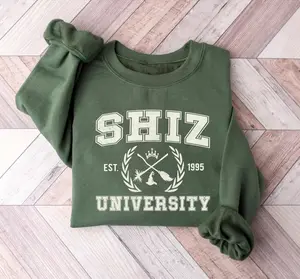 Shiz University Sweatshirt, Wicked Sweatshirt, Wizard Shiz Musical Movie Shirt, Defy Gravity Broomstick Magic Wand Shirt Classic Cotton