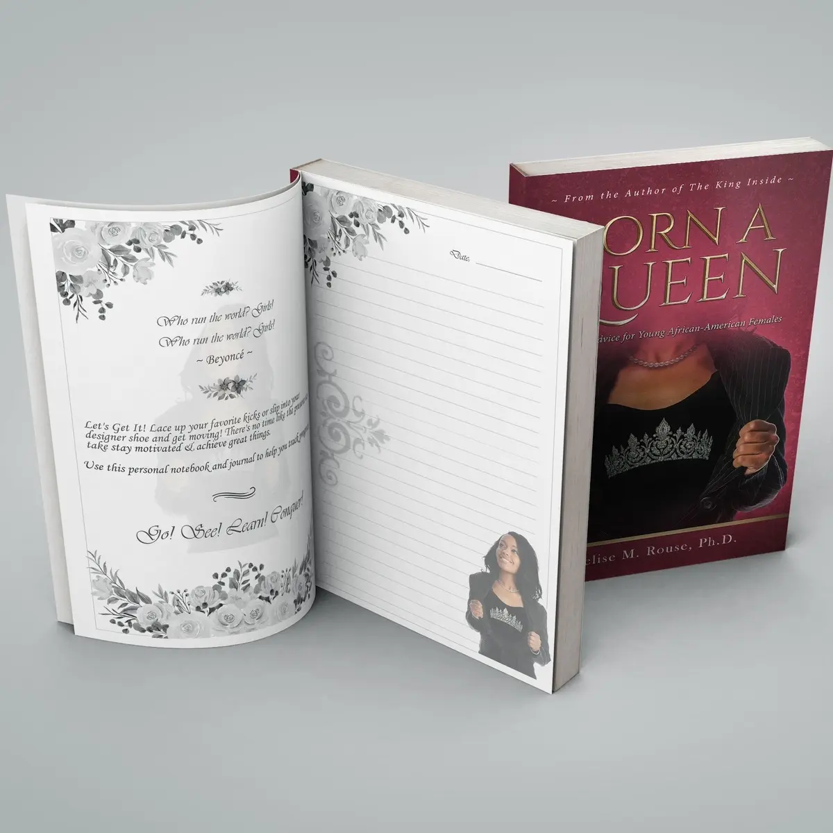 Born A Queen Notebook/Journal for Organized & Focused Goal Setting journal black  owned memory  keeping notebook personal  notebook