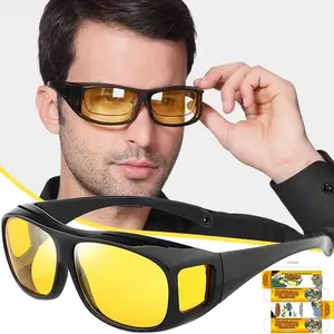 Night Driving Glasses HD Anti Glare Vision Polarized Yellow Lens Tinted Unisexs