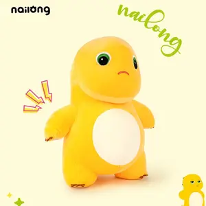 NAILONG Duoai Angry Yellow Dinosaur Plush 5" Keychain & 9" Stuffed Animal Toy Soft Cute Dino Plushie for Kids & Plush Lovers Duck