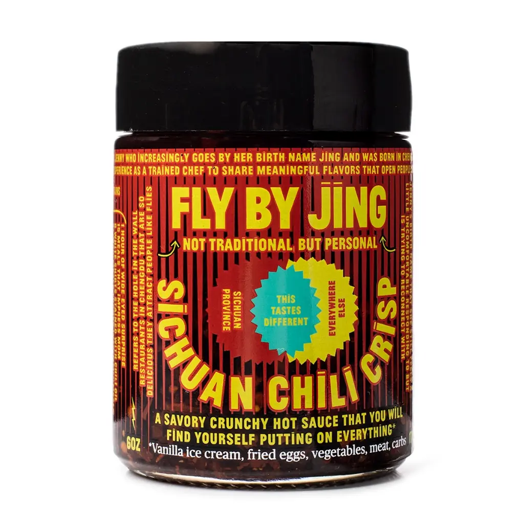 Fly By Jing Sichuan Chili Crisp Hot Sauce - 6 oz Spicy Sauce for Cooking, Dipping Staples