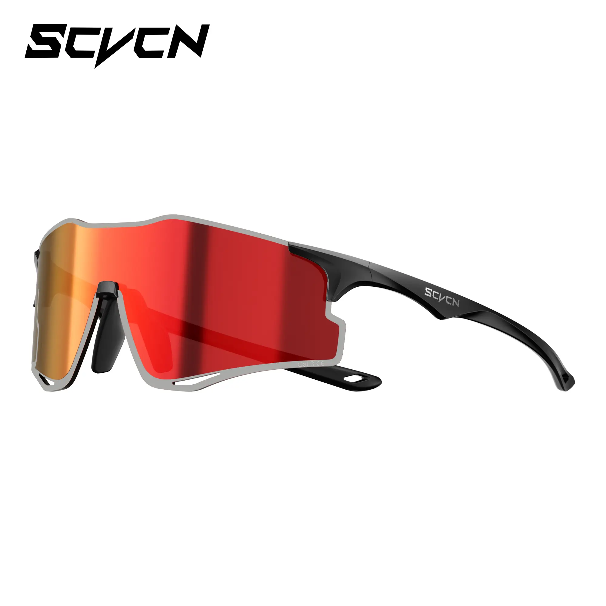 SCVCN Unisex Rimless UV400 Sports Eyewear - Lightweight PC Frame, Ventilated Photochromic or Mirrored Lenses, UV Protection Eye Protection for Outdoor Sports, Sunglasses, Eye Protection Sports Eyewear