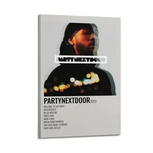 PartyNextDoor Poster for Bedroom Aesthetic Canvas Wall Art Living Room Posters Painting Picture Print Modern Family Decor Artist Bathroom Poster