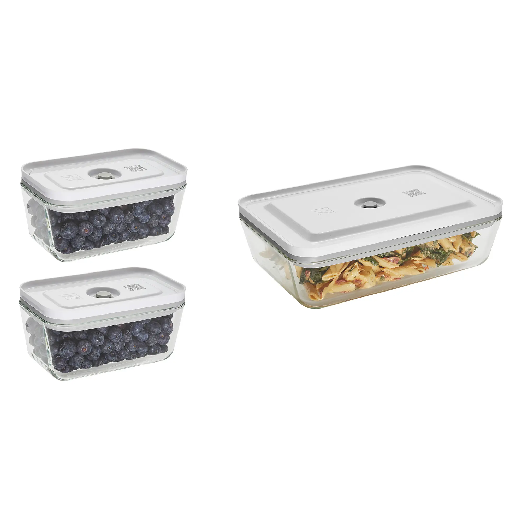 ZWILLING Fresh & Save 3-pc Glass Food Storage Vacuum Containers Meal Prep Container - Small & Large Containers ZWILLING Fresh & Save 3-pc Glass Food Storage Vacuum Containers Meal Prep Container - Small & Large Containers