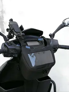 Motorcycle Handlebar Storage Bag, Travel Luggage Bag, Phone Touch Screen Earphone Waterproof Bag, Fabric Rainproof Exterior, Secure Attachment Systems, Compact Storage, Motorcycle Accessories