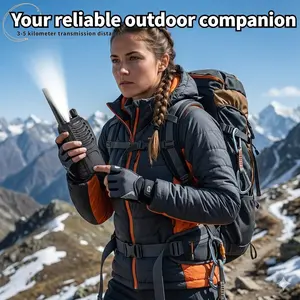 Durable Security Walkie Talkies (2 Pack) - 16 Channel USB Rechargeable Handheld Transceivers with USB Interface, Type-C Charging Station, 2-in-1 Cable, Original Earpieces, Audio Speaker for Adults Outdoor Camping, Work Remote