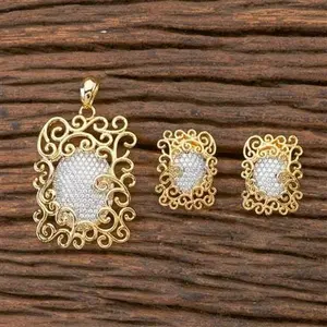 Sama CZ Gold Pendant Set