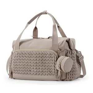 New Lightweight Large Capacity Diaper Bag, Baby Travel Backpack, Unisex Handheld Fitness Bag, Airport Luggage, Bottle Nipple Diaper Bag