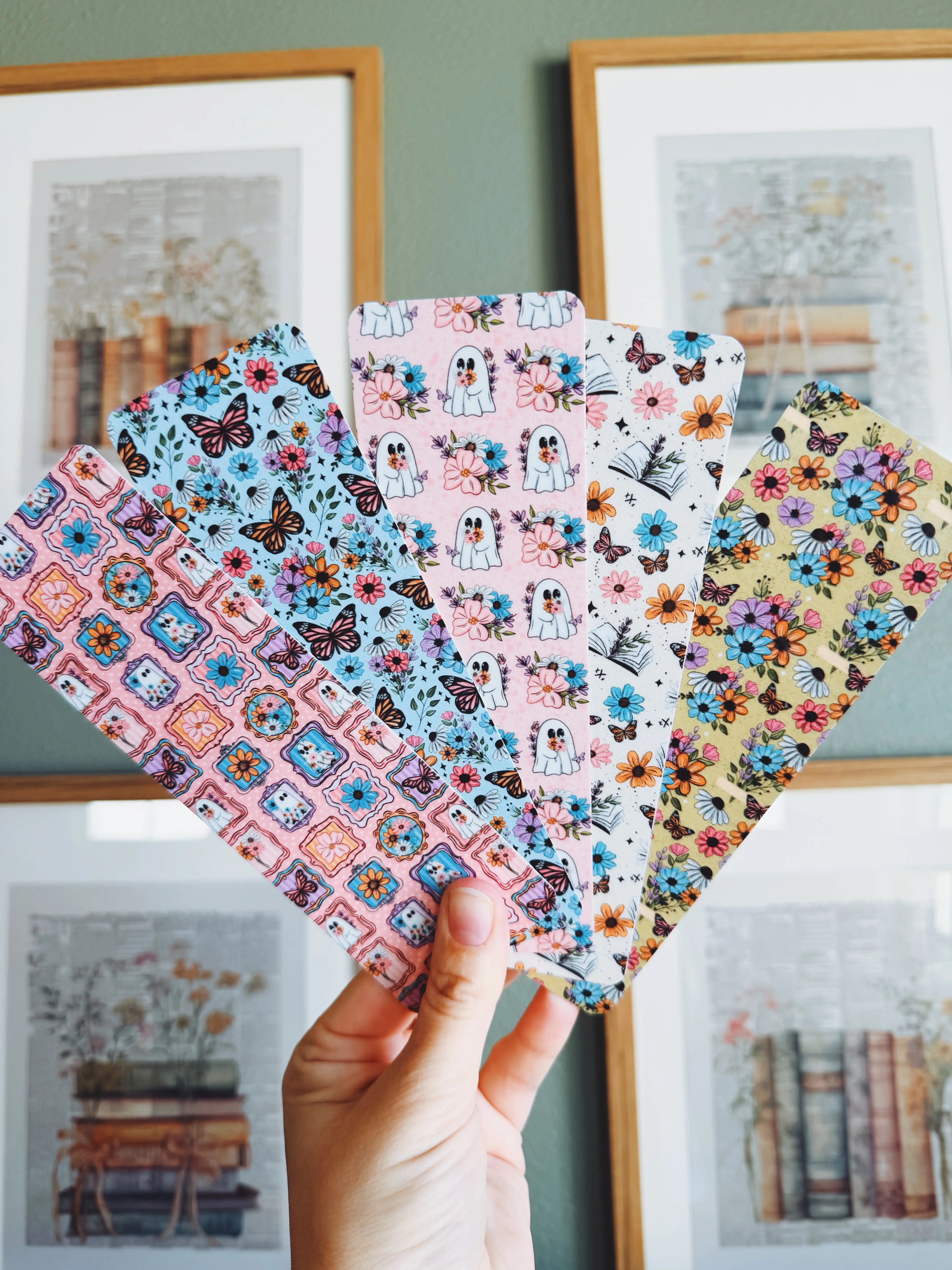 Cute whimsical Spring floral bookmarks for readers
