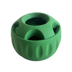 Silicone slow feeder, molar teeth, food-dispensing, lickable toy ball and tray mold for dogs