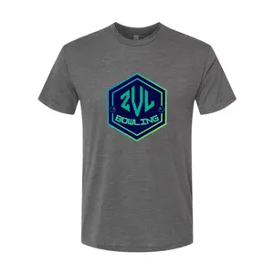 ZVL Bowling Short Sleeve T-Shirt - Unisex Sizing S-3XL, Polyester/Cotton/Rayon Tri-Blend Material