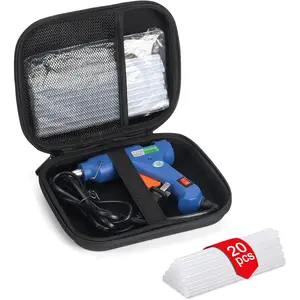 Glue Gun and Sticks Set, Hot Melt Glue Gun Mini for Crafts with 20 Pcs Glue Sticks, Small Hot Glue Guns with Hardshell Carrying Case for School DIY Arts, Craft