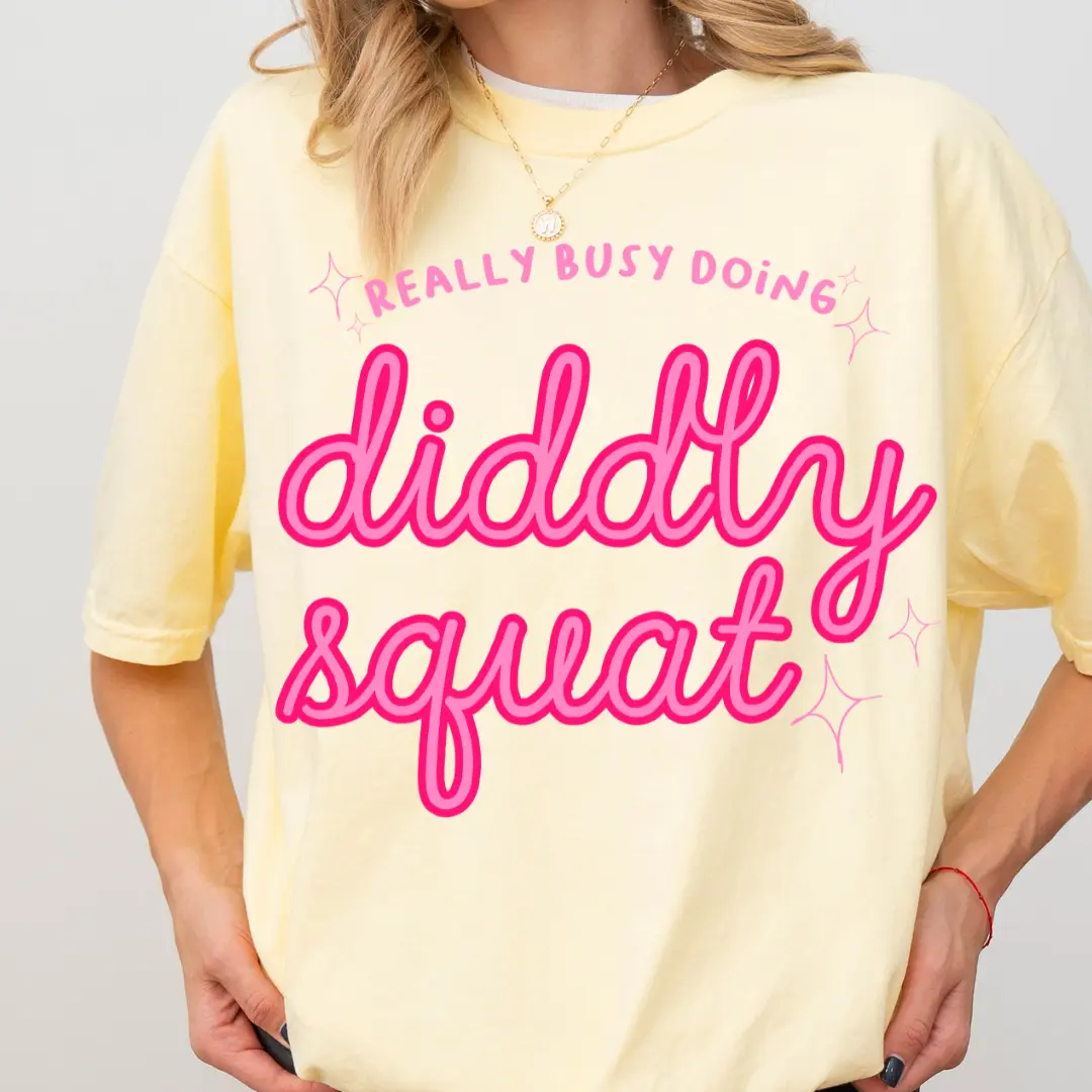 Really Busy Doing Diddly Squat Shirt, Comfort Colors, Trendy Y2k Tee, Funny Graphic shirt, Summer T-shirt
