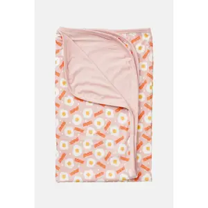 Stretchy Oversized Blanket - Bacon & Eggs Blush