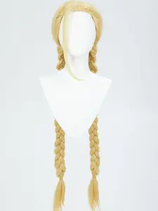 [Officially Licensed] Street Fighter Classic Cammy Blonde Cosplay Wig with Two Braided Pigtails