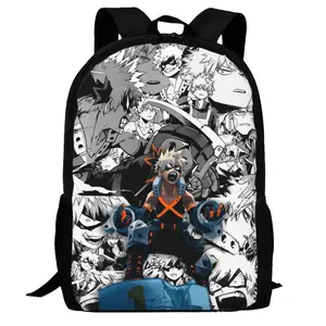 Hero-Academia Bakugo Katsuki Backpack,3d Print Laptop Backpack Lightweight Casual Daypack Bookbag Multi-Function Travel Backpack 16.5 In