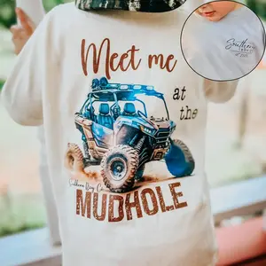 Meet Me At The Mudhole ATV T-Shirt, Funny Off Road Riding Tee, Mud Life Outfit, Country Outdoor Adventure, Gift for Riders Southern Style Shirt, Country Lifestyle Graphic Tee, Trending Shirt, Y2K Clothing, Youth Clothing