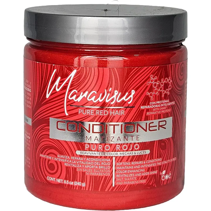 Pure Red Color-Depositing Deep Conditioner & Hair Mask to Restore Vibrancy for Faded Red & Copper Tones, Sulfate-Free Keratin Formula for Chemically Treated Hair, 8.5 oz, Salon, Moisturizing, Conditioning, Haircare, Copper Hair