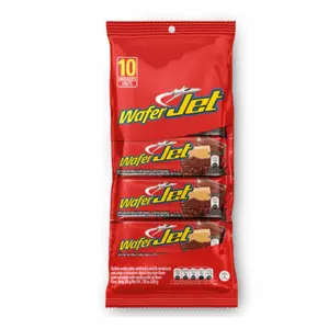 GALLETA CUBIERTA DE CHOCOLATE X 10 UNDS WAFER JET