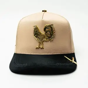 Hat Gold Rooster Beige El palenque