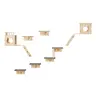 VEVOR Wood Wall Mounted Cat Shelves Set of 9 - Cat Perches with Jumping Boards, Beds, Hammocks & Tree, Up to 40 lbs Capacity for Sleeping, Playing,toolupgrade