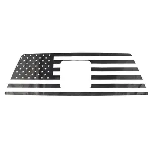 Rear Window Trim Cover, US Flag Carbon Fiber Vinyl Decal Sticker for Cars, Fit Ford F150 2015+ Trucks, Vehicle Exterior Automotive Accessory,summervibes