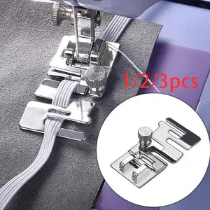 Adjustable Hem Presser Foot for Brother and Most Low Shank Sewing Machines, Metal Presser Foot Holder, Embroidery Accessories