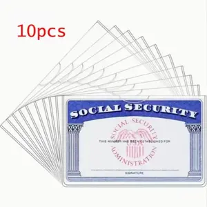 10 Durable PVC Card Protectors Holder for Health Insurance, Credit Cards and Driver's License, Safe Document Protection Set