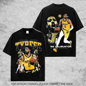 Vintage Tyrese Haliburton Graphic Tee For Pacers Nation. Tyrese 0 Pacers Basketball Streetwear Shirt, Oversized Unisex Fan Tee Gift for Men & Women