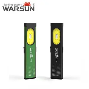 WARSUN T7 EDC Flashlight, Compact Multi-Mode Pocket LED Flashlight, USB-C Rechargeable, IPX4, Dual Material, Red/Blue Strobe
