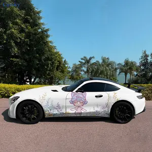 Chinese Little Cat Girl and Her Sister High Quality Creative Pattern Stickers Car Body Door Side Two Fashionable Stickers Two Decorations Suitable for All Cars Car Decals Car Vinyl Wraps