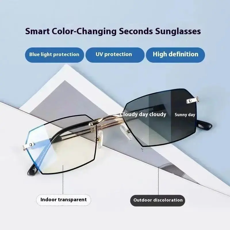 Photochromic Reading Glasses Multi Functional Sunglasses HD Anti Blue Light Anti Fatigue Reading Glasses Are Versatile