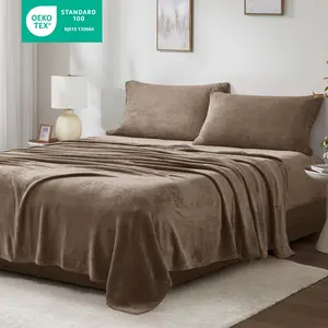 Soloft Plush Bed Sheet Set, Wrinkle Resistant, Warm Soft Fleece, 14" Deep Pocket, Matching Pillow Case, 3/4 Piece
