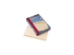 Smead 15300 File Folders, Straight Cut, One-Ply Top Tab, Legal, Manila, 100/Box