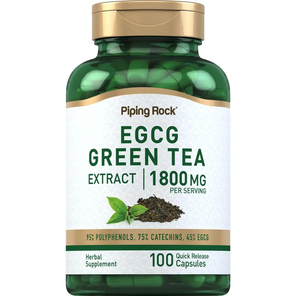 Piping Rock EGCG Green Tea Extract 1800 mg | 100 Capsules | Standardized Supplement | Non-GMO, Gluten Free