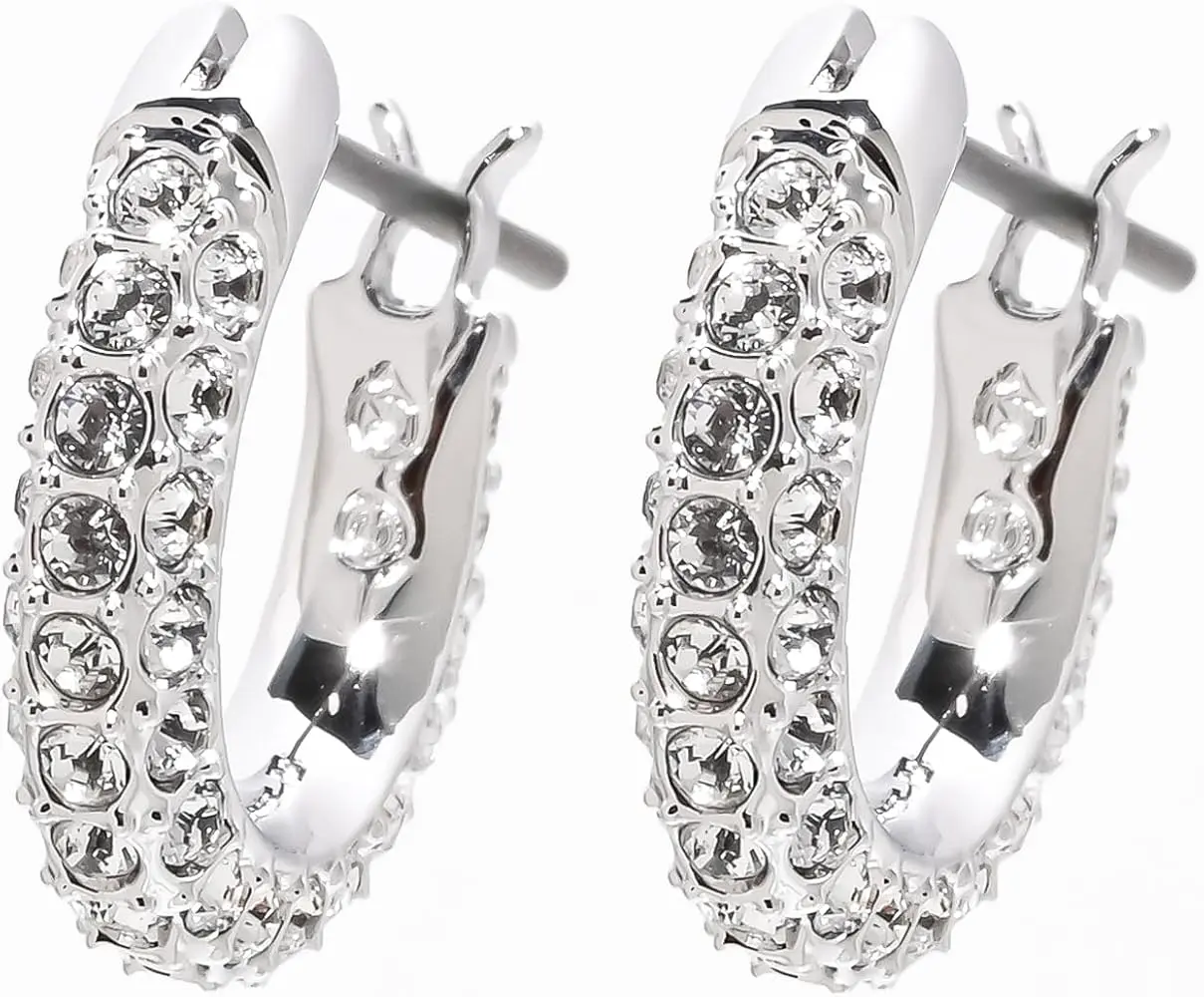 Swarovski Stone Pierced Hoop Earrings - 5446004 Swarovski Stone Pierced Hoop Earrings - 5446004