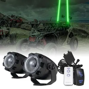 RGBW Laser Whip Lights, 2PCS Whipless LED Light Kits with Switch & RF Remote, Chasing Antenna Light Whips for UTV, ATV, SXS, RZR, Can-Am Visibility Enhancement Racing Durable Waterproof Automotive Motor Parts Accessories Led Bracket
