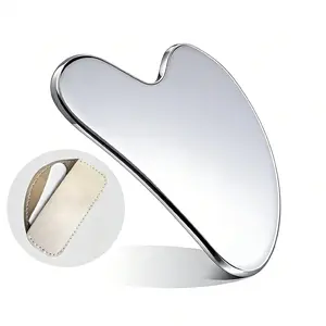 Professional Stainless Steel Facial Gua Sha Tool - Daily Firming-Lifting Anti-Aging Skincare Accessory with Leather Storage Case, Ideal for Spring Glow-Up Routine