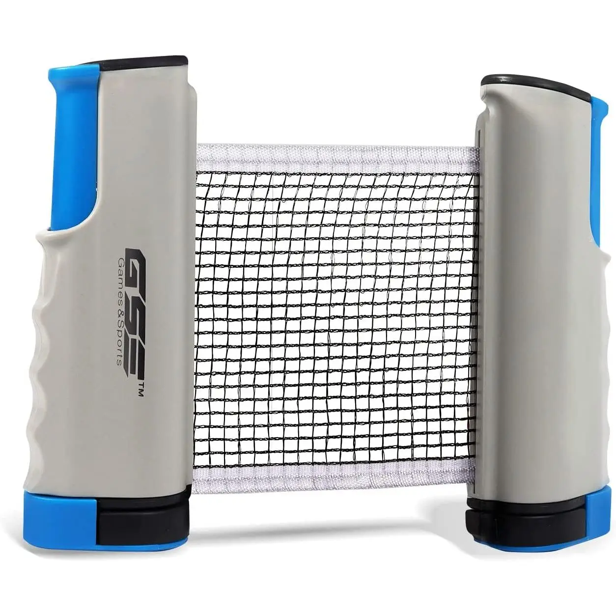 Adjustable Retractable Ping Pong Net & Post for Any Tables (Grey/Black/Orange/Blue)